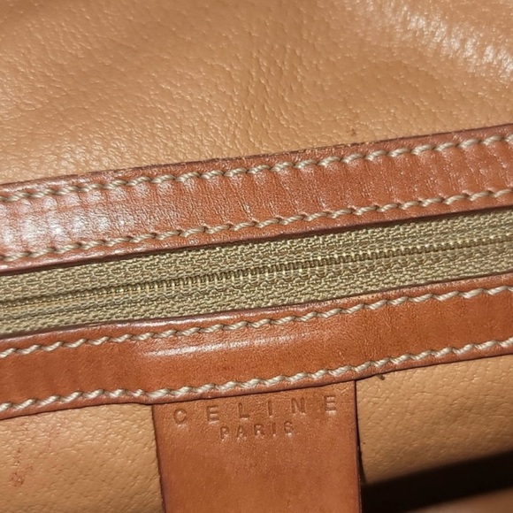 Céline Vintage Brown Leather Macadam Large Tote - Picture 10 of 12